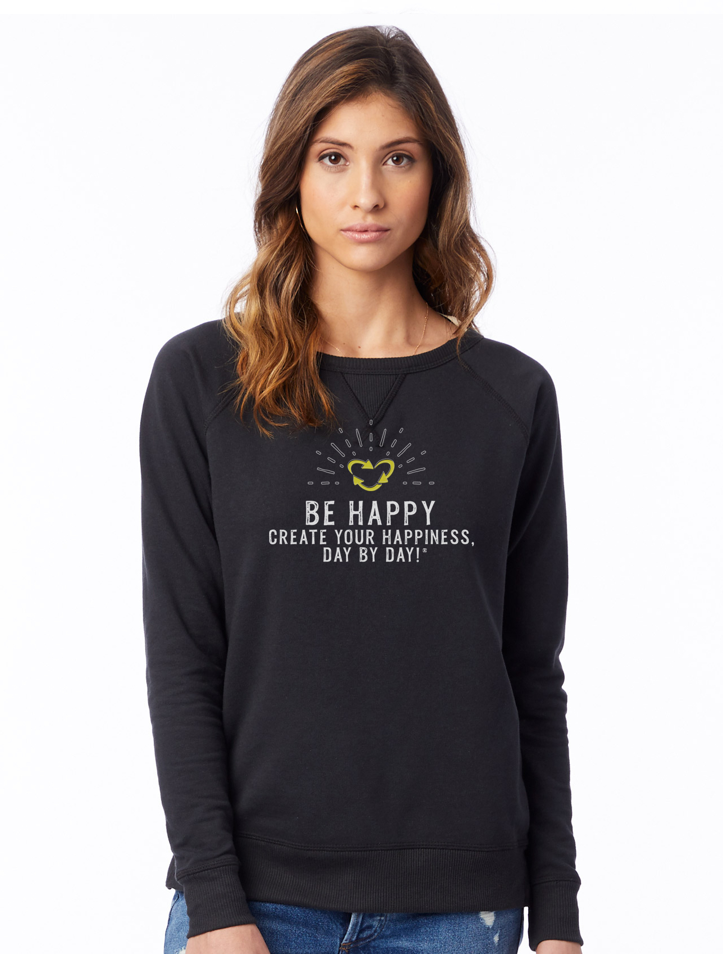 Organic Cotton Sweatshirt – Be Happy