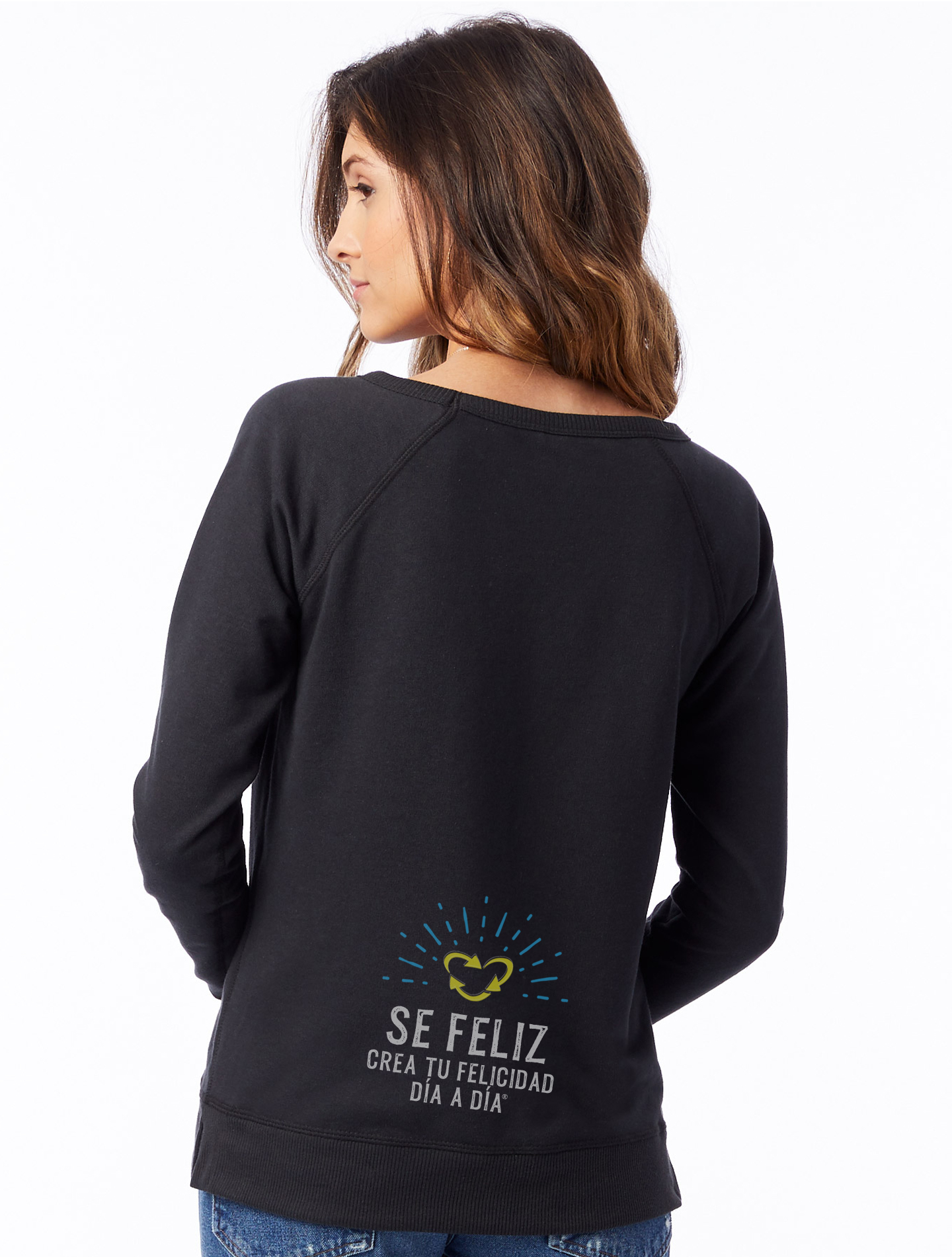 Organic Cotton Sweatshirt – Be Happy - Image 2